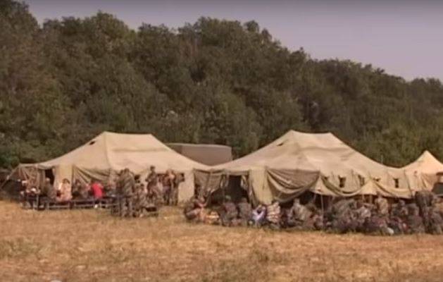 Лагерь для бежавших от войны в Донбассе