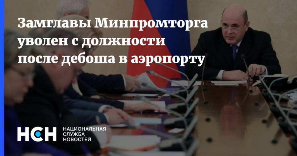 Замглавы Минпромторга уволен с должности после дебоша в аэропорту