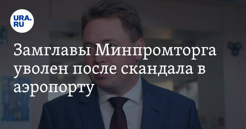 Замглавы Минпромторга уволен после скандала в аэропорту