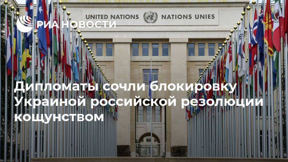 Дипломаты сочли блокировку Украиной российской резолюции кощунством