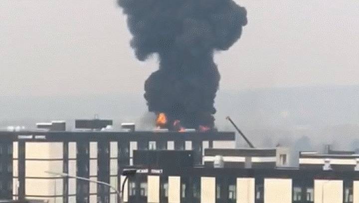 В Кемерове произошел пожар на территории Президентского кадетского училища