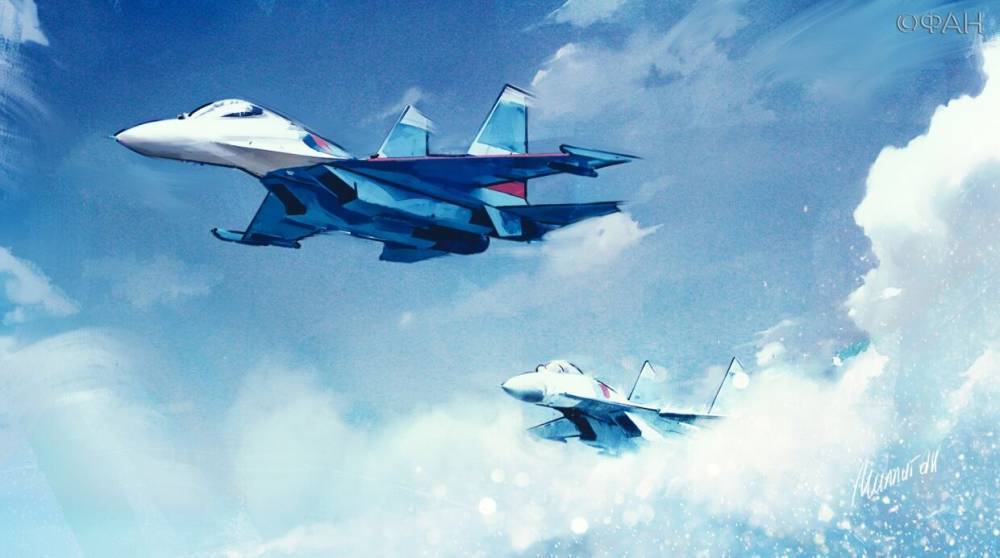 Российские Су-27 сопроводили бельгийский F-16 в небе над Балтийским морем