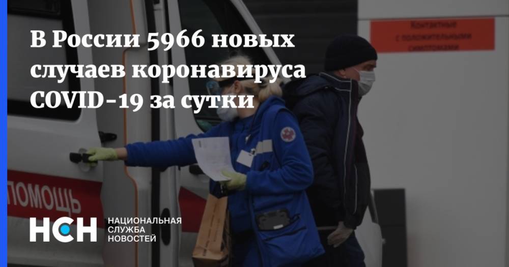 В России 5966 новых случаев коронавируса COVID-19 за сутки