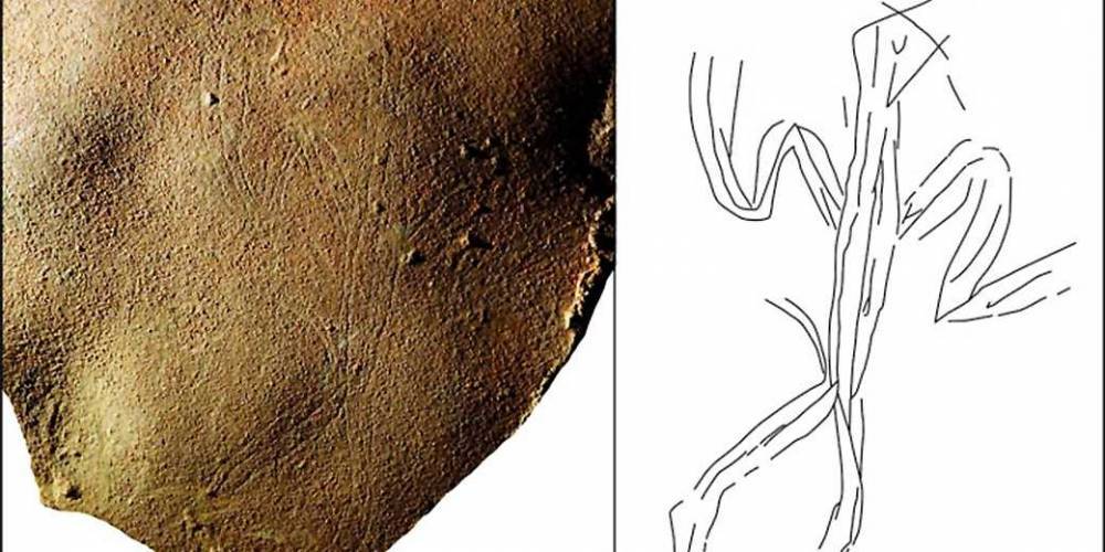 В Израиле на могильной плите, которой 14 тысяч лет, обнаружено изображение человека