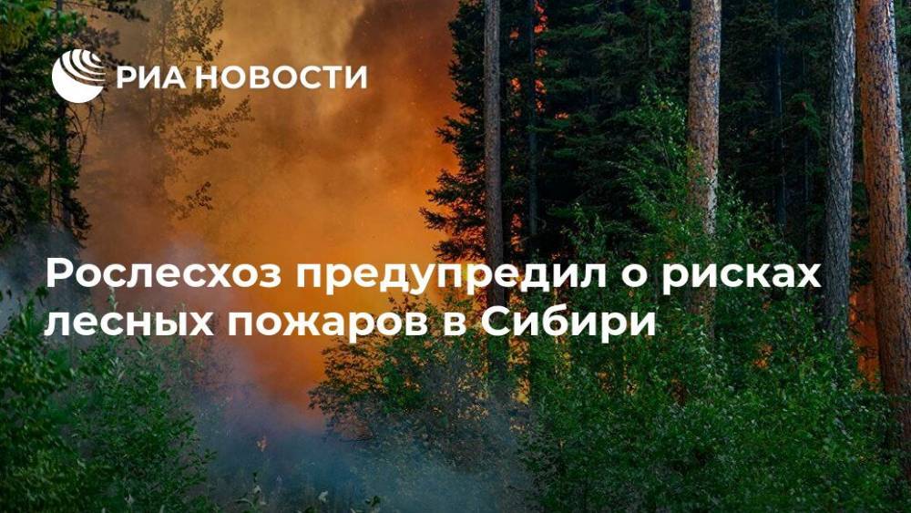 Рослесхоз предупредил о рисках лесных пожаров в Сибири