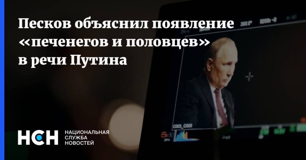 Песков объяснил появление «печенегов и половцев» в речи Путина