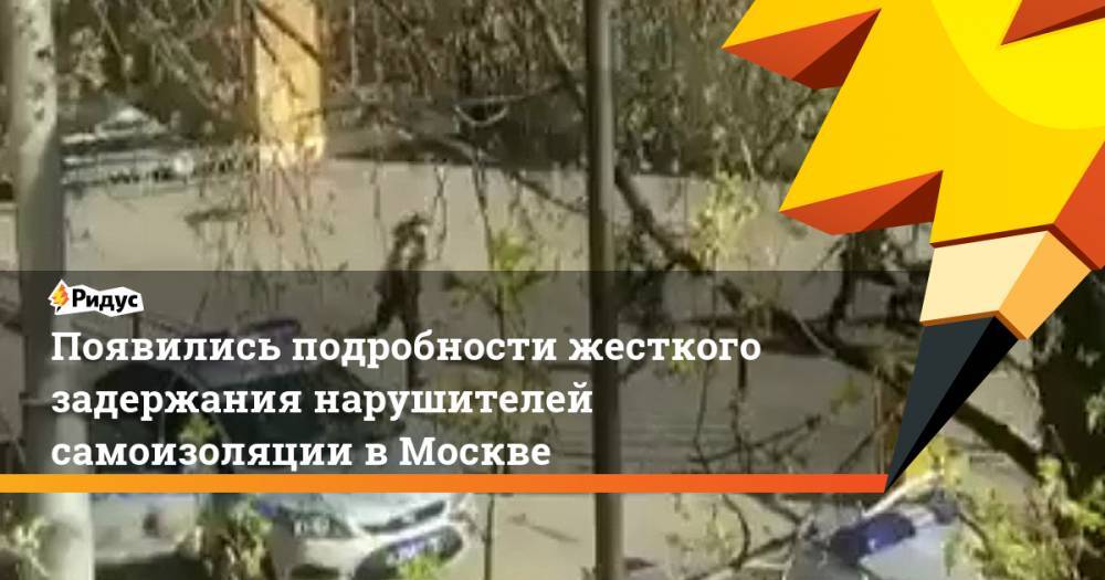 Появились подробности жесткого задержания нарушителей самоизоляции в Москве