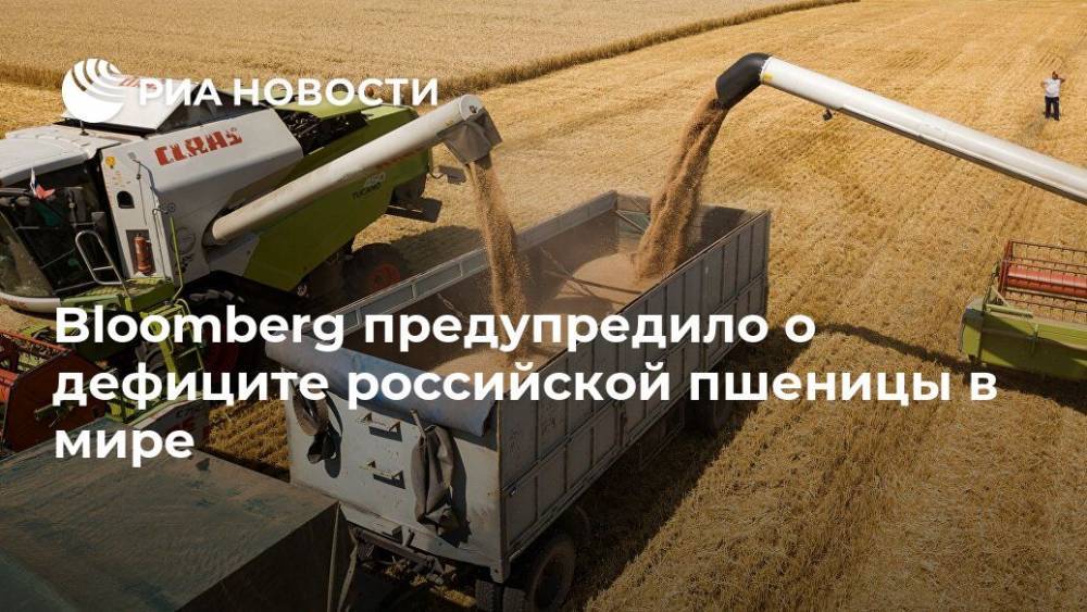 Bloomberg предупредило о дефиците российской пшеницы в мире
