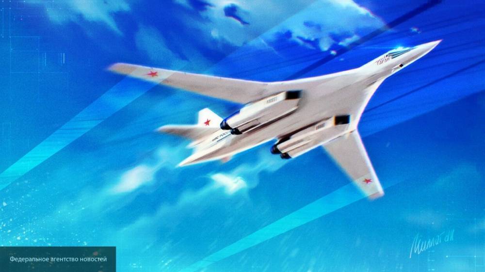 Стратегические ракетоносцы Ту-160 ВКС РФ выполнили полет над Балтийским морем