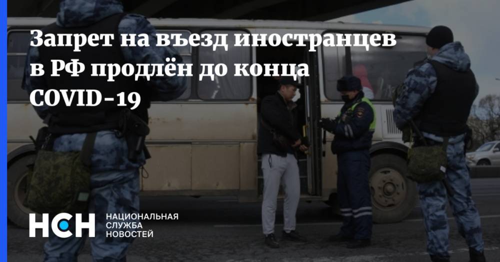 Запрет на въезд иностранцев в РФ продлён до конца COVID-19