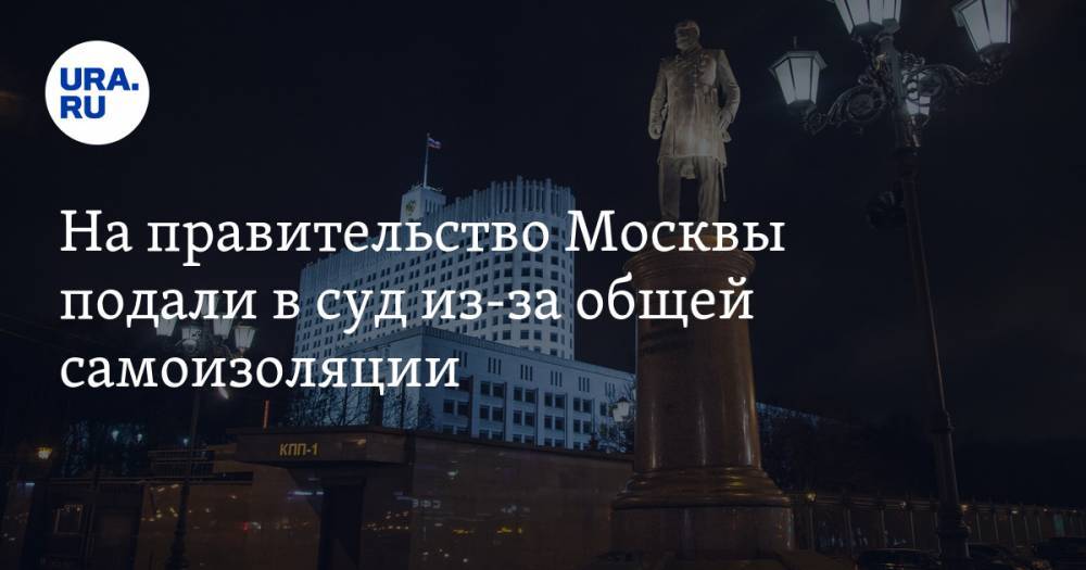 На правительство Москвы подали в суд из-за общей самоизоляции