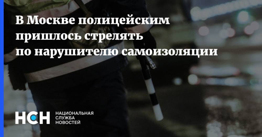 В Москве полицейским пришлось стрелять по нарушителю самоизоляции