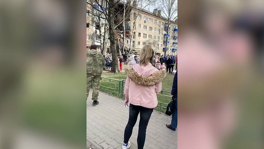 Появилось видео с места взрыва в пятиэтажке в Орехово-Зуеве