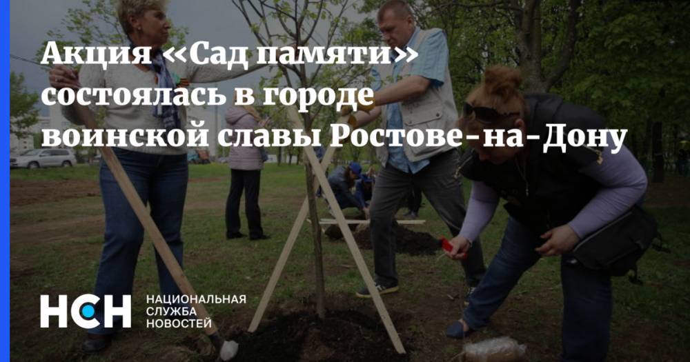 Акция «Сад памяти» состоялась в городе воинской славы Ростове-на-Дону