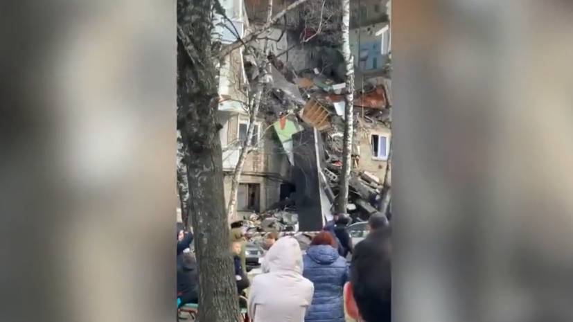 Обрушение в жилом доме после взрыва газа в Орехово-Зуеве — видео