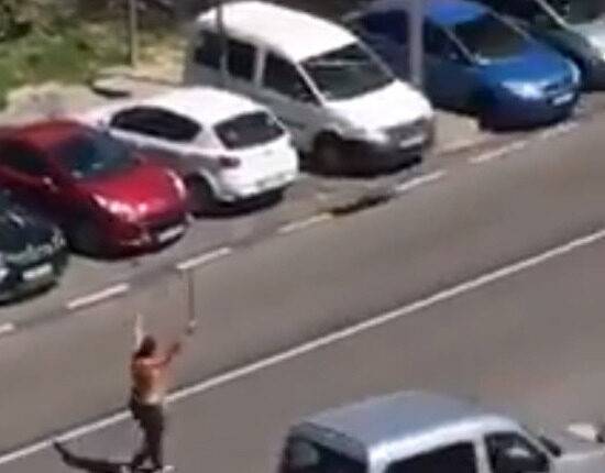 Полуголый испанец напал с двумя мечами на полицейских в Мадриде
