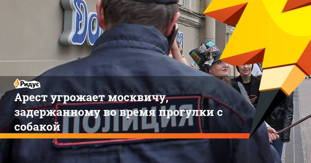 Арест угрожает москвичу, задержанному во время прогулки с собакой