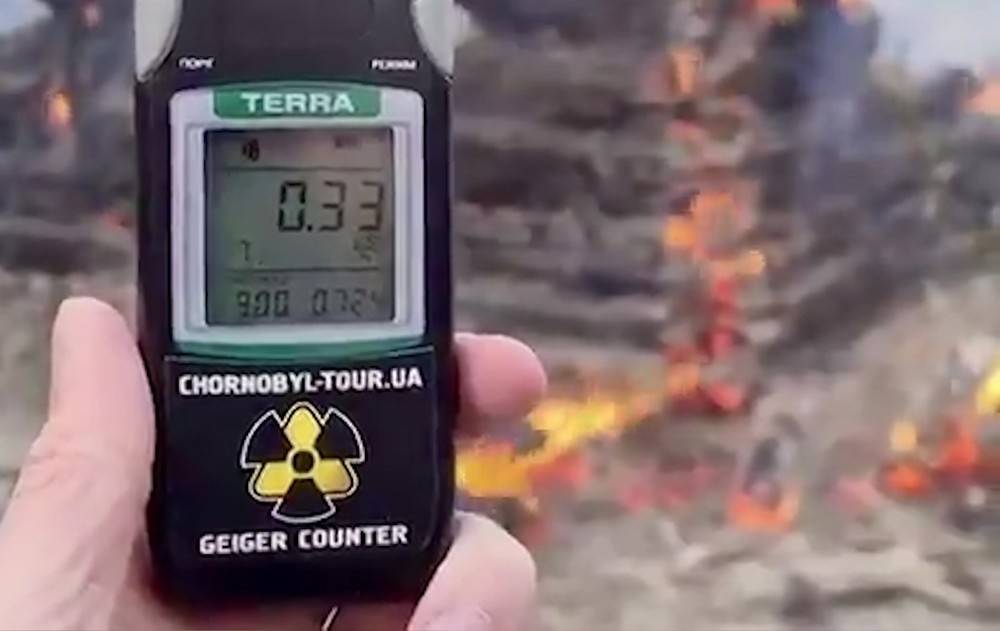 Видео пожара в запретной зоне вокруг Чернобыля