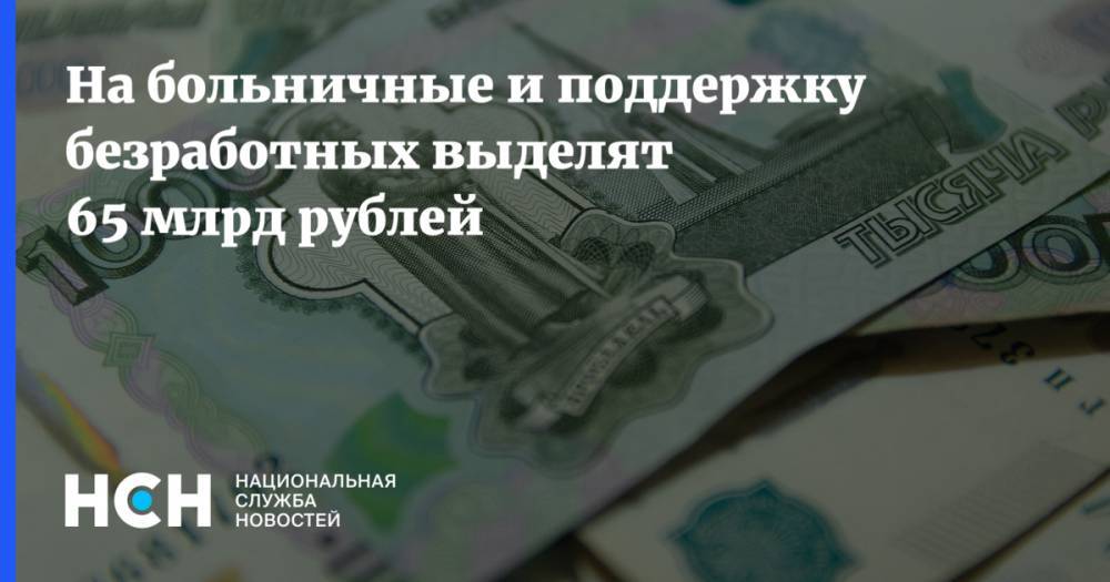 На больничные и поддержку безработных выделят 65 млрд рублей