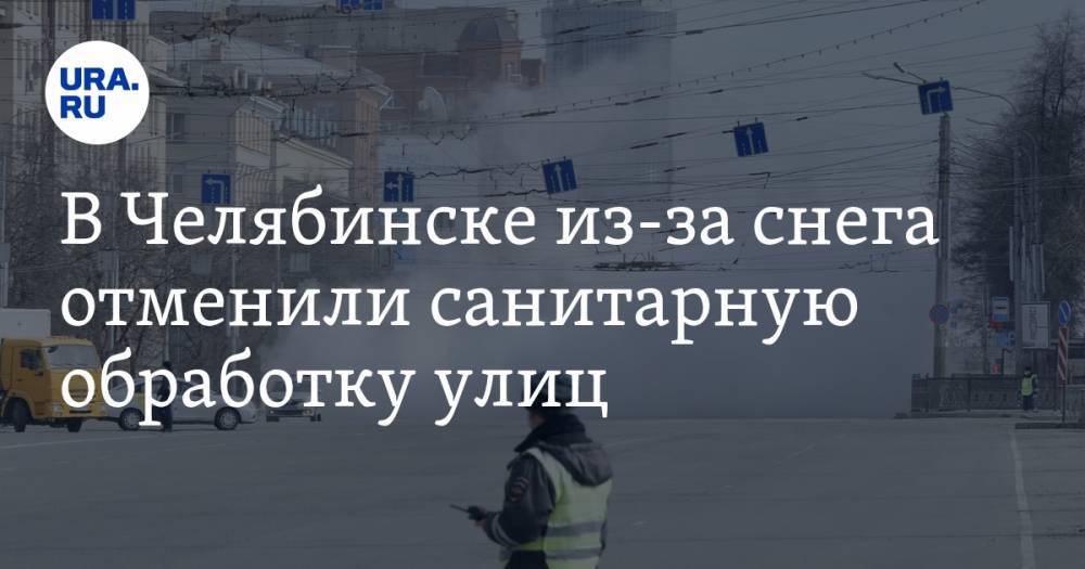 В Челябинске из-за снега отменили санитарную обработку улиц