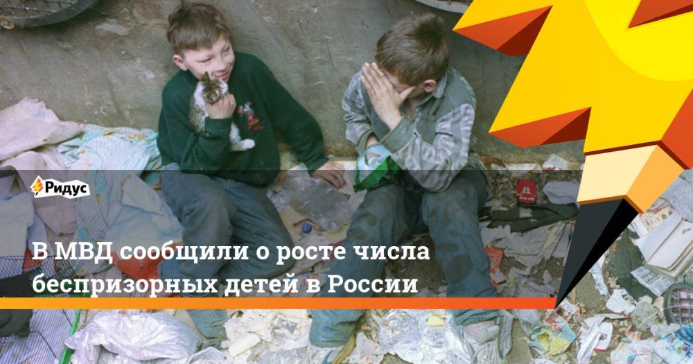 В МВД сообщили о росте числа беспризорных детей в России