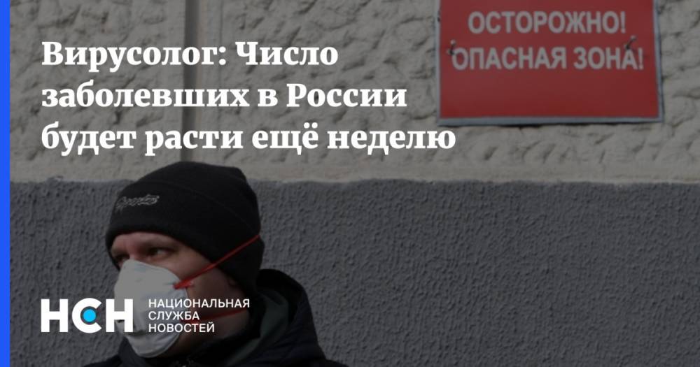 Вирусолог: Число заболевших в России будет расти ещё неделю