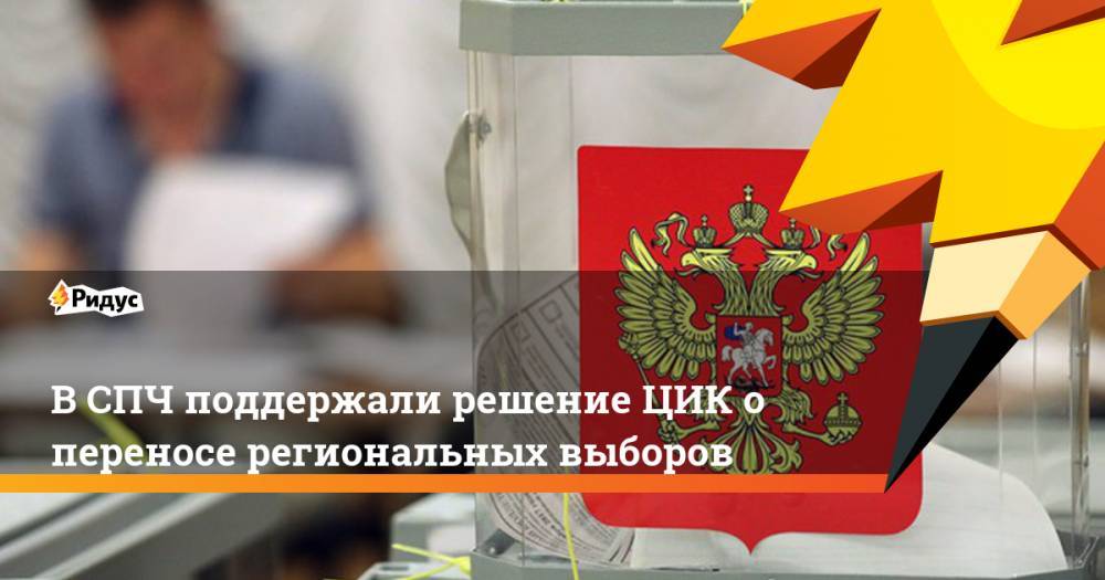 В СПЧ поддержали решение ЦИК о переносе региональных выборов