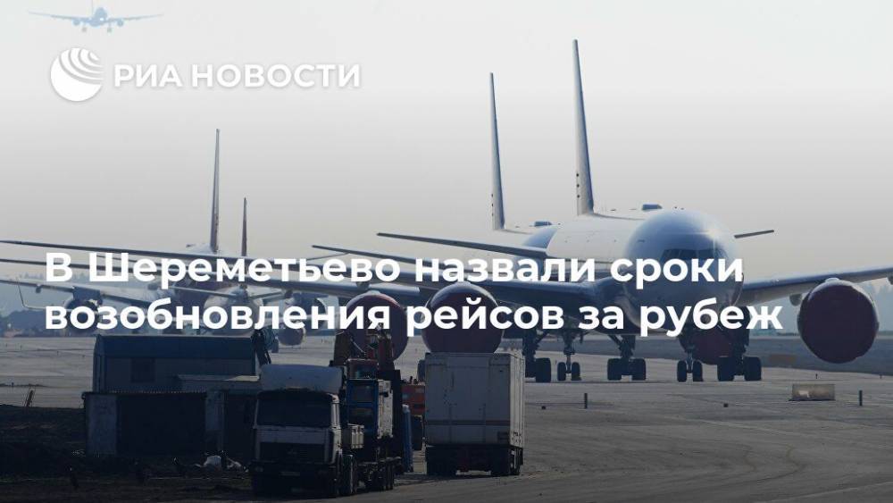 В Шереметьево назвали сроки возобновления рейсов за рубеж