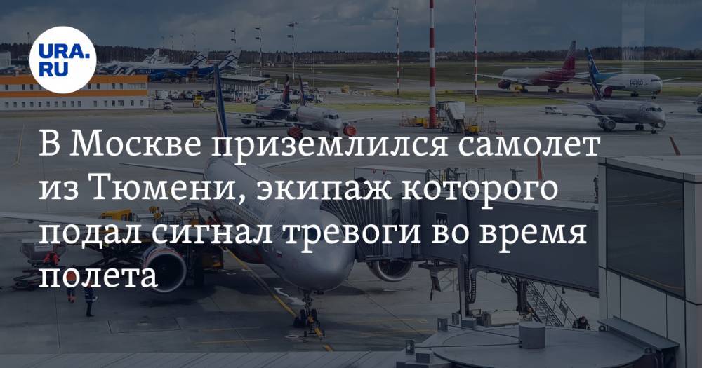 В Москве приземлился самолет из Тюмени, экипаж которого подал сигнал тревоги во время полета