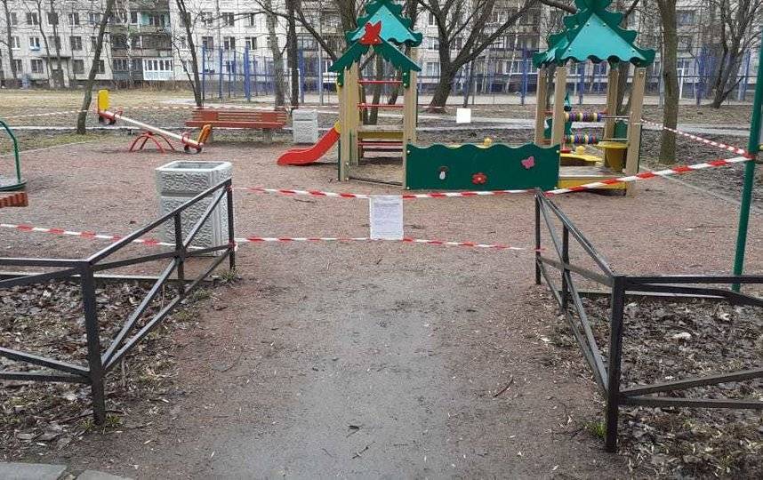 Петербуржца оштрафовали на 15 тысяч рублей за прогулку с ребенком на детской площадке