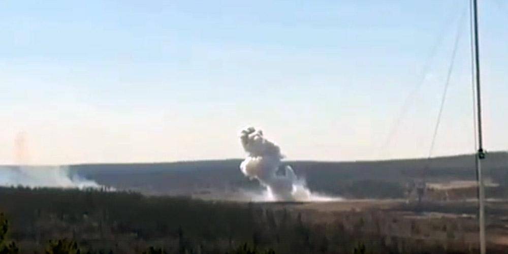 Опубликовано видео со взрывом редкого российского боеприпаса