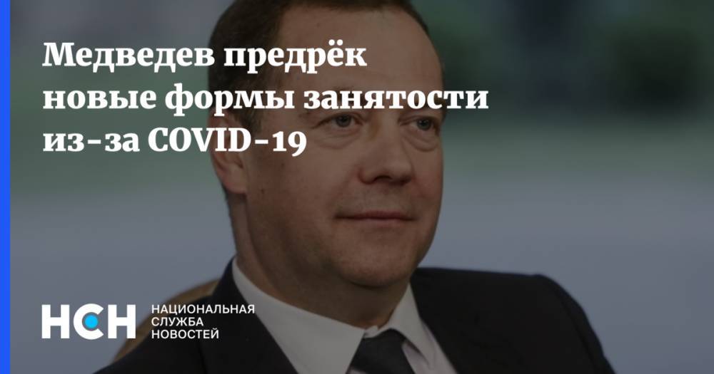 Медведев предрёк новые формы занятости из-за COVID-19