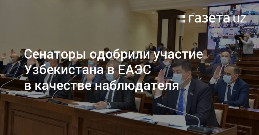 Сенаторы одобрили участие Узбекистана в ЕАЭС в качестве наблюдателя