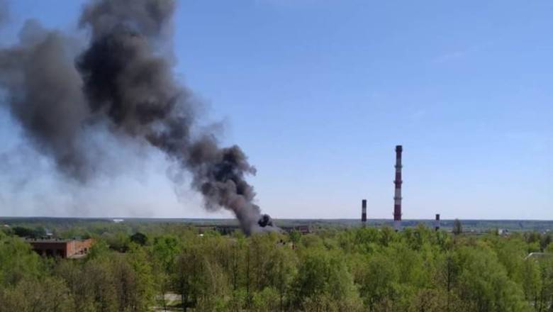 На заводе в Чехове произошел крупный пожар
