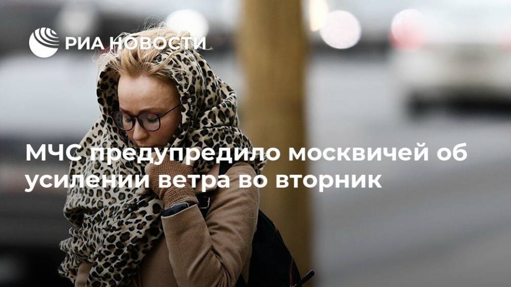 МЧС предупредило москвичей об усилении ветра во вторник
