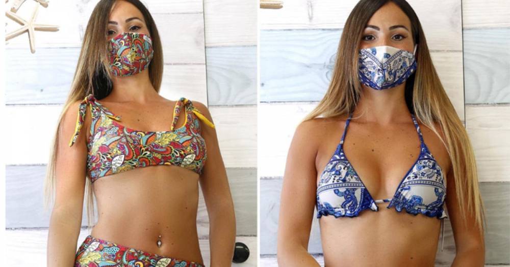 Новый тренд "трикини": модницы подбирают маски под купальники