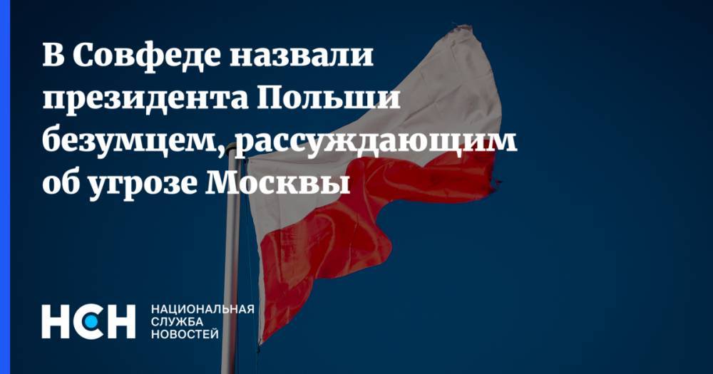 В Совфеде назвали президента Польши безумцем, рассуждающим об угрозе Москвы