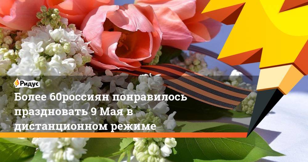 Более 60% россиян понравилось праздновать 9 Мая в дистанционном режиме