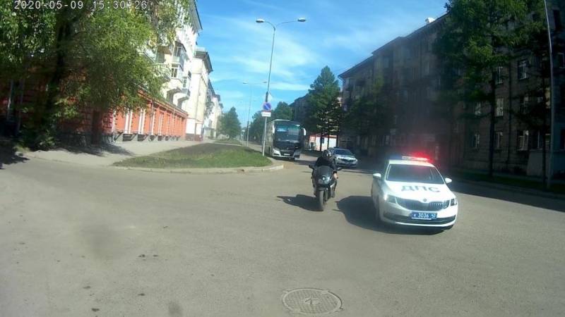 В Новокузнецке полиция устроила погоню за мотоциклистом без водительских прав