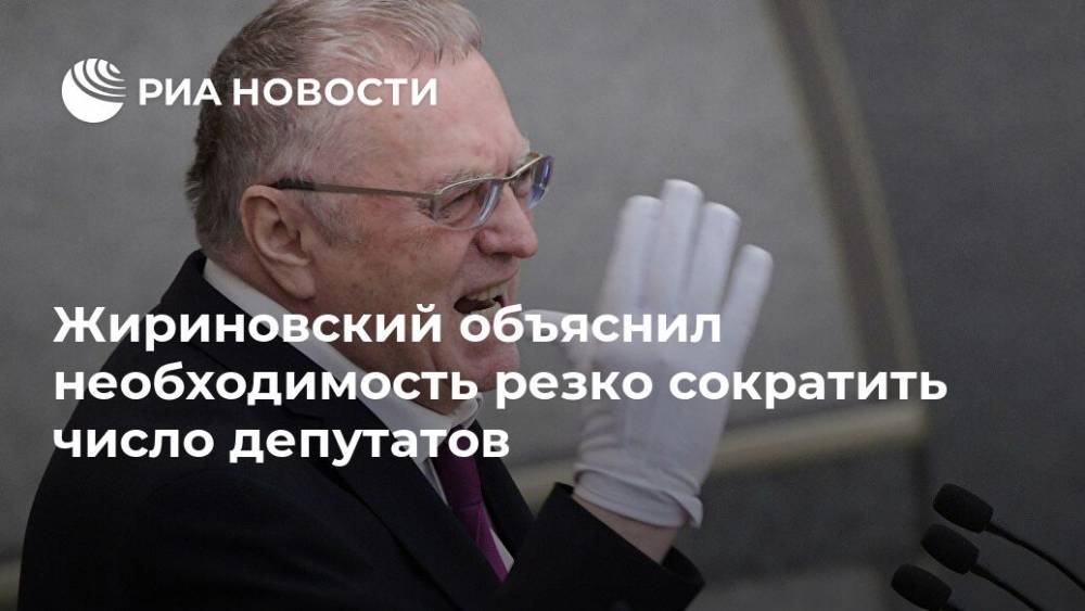 Жириновский объяснил необходимость резко сократить число депутатов