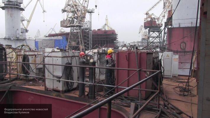 «Звезда» спустила на воду первый российский танкер Aframax «Владимир Мономах»