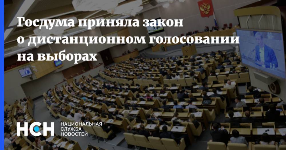 Госдума приняла закон о дистанционном голосовании на выборах