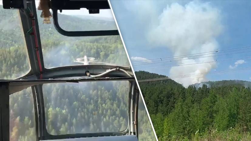 В Красноярске локализован природный пожар площадью 40 га — видео