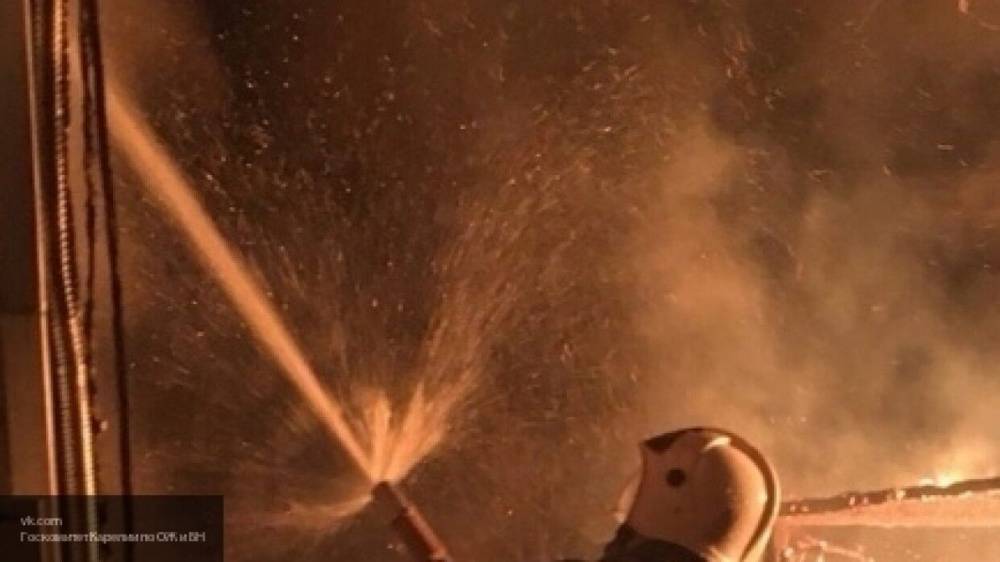 Пожарные Хабаровского края продолжают тушить возгорание на лесопилке