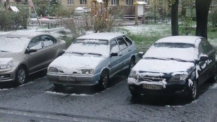 Видео: В Петербурге в середине мая выпал мокрый снег