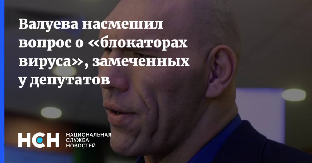 Валуева насмешил вопрос о «блокаторах вируса», замеченных у депутатов