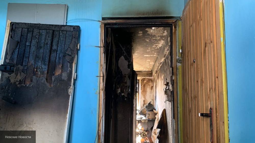 Двухкомнатная квартира загорелась в Невском районе Петербурга