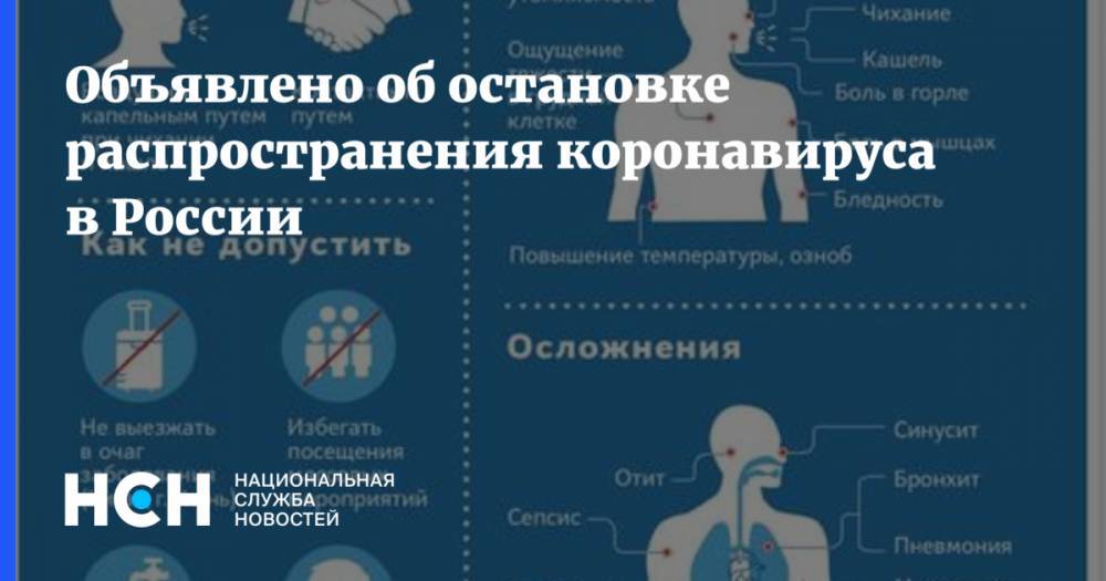 Объявлено об остановке распространения коронавируса в России
