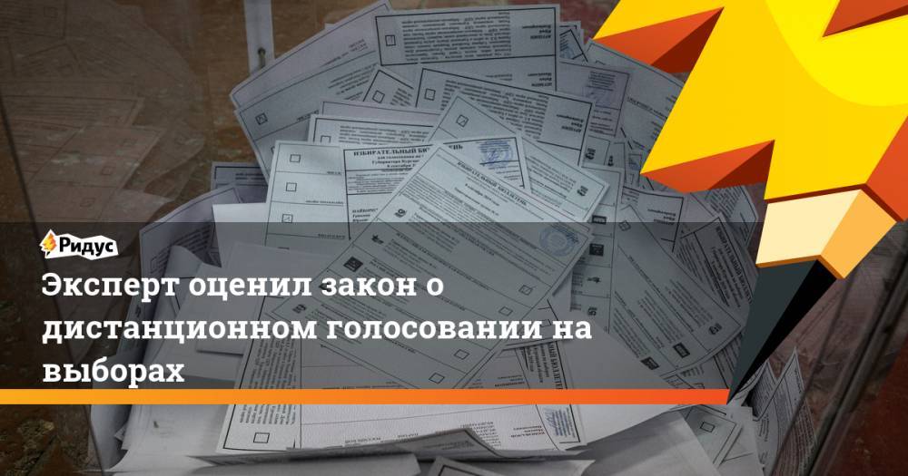 Эксперт оценил закон о дистанционном голосовании на выборах