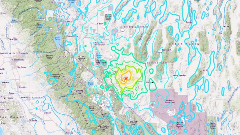 На западе Невады произошло землетрясение магнитудой 6,4